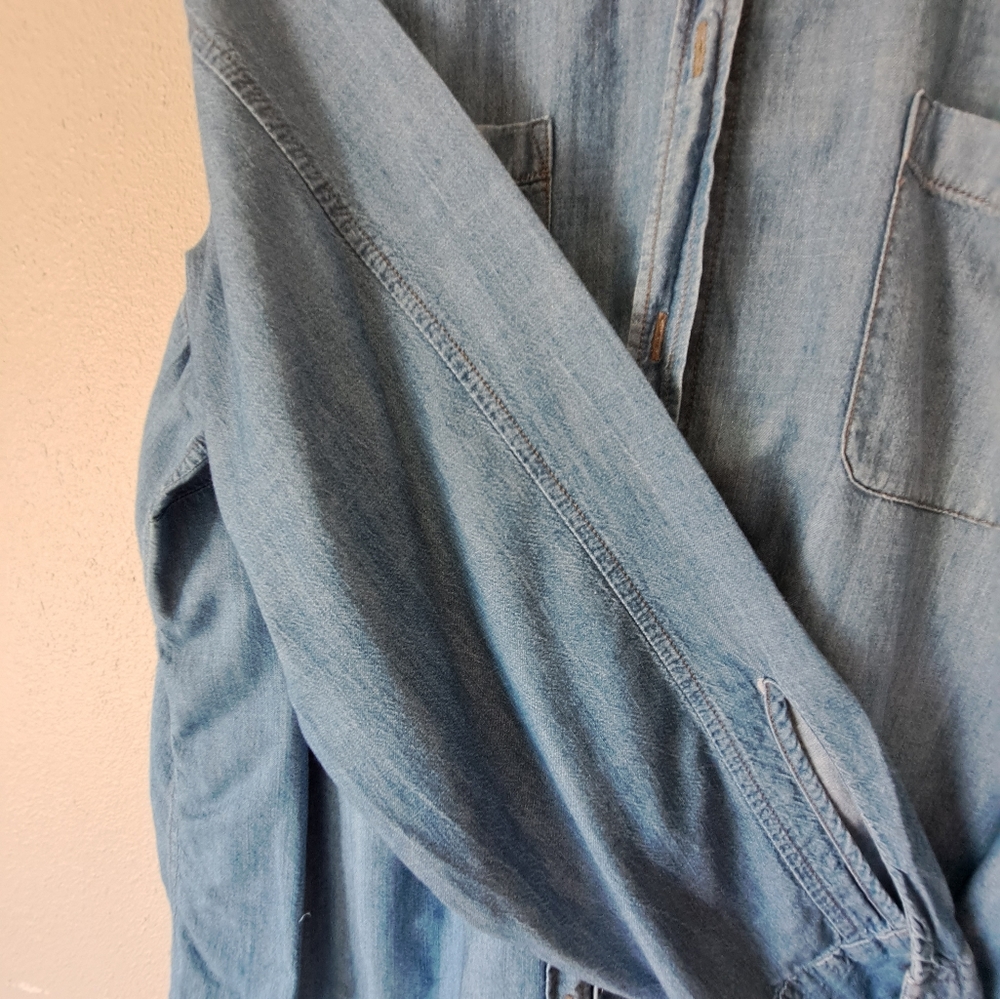 SONOMA western shirt SONOMA blue color 💙 denim size XXL. - Picture 4 of 11